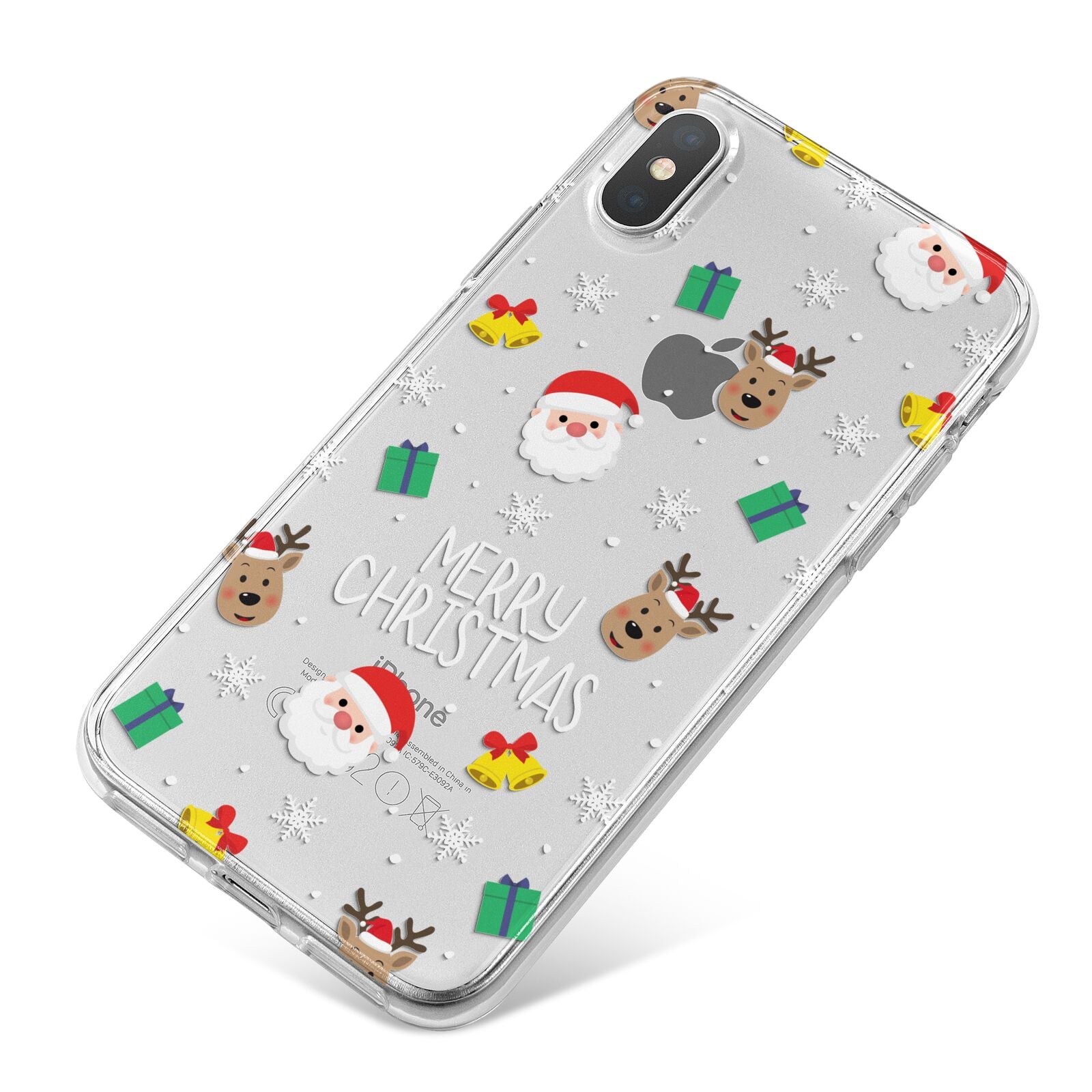 Christmas Pattern iPhone X Bumper Case on Silver iPhone