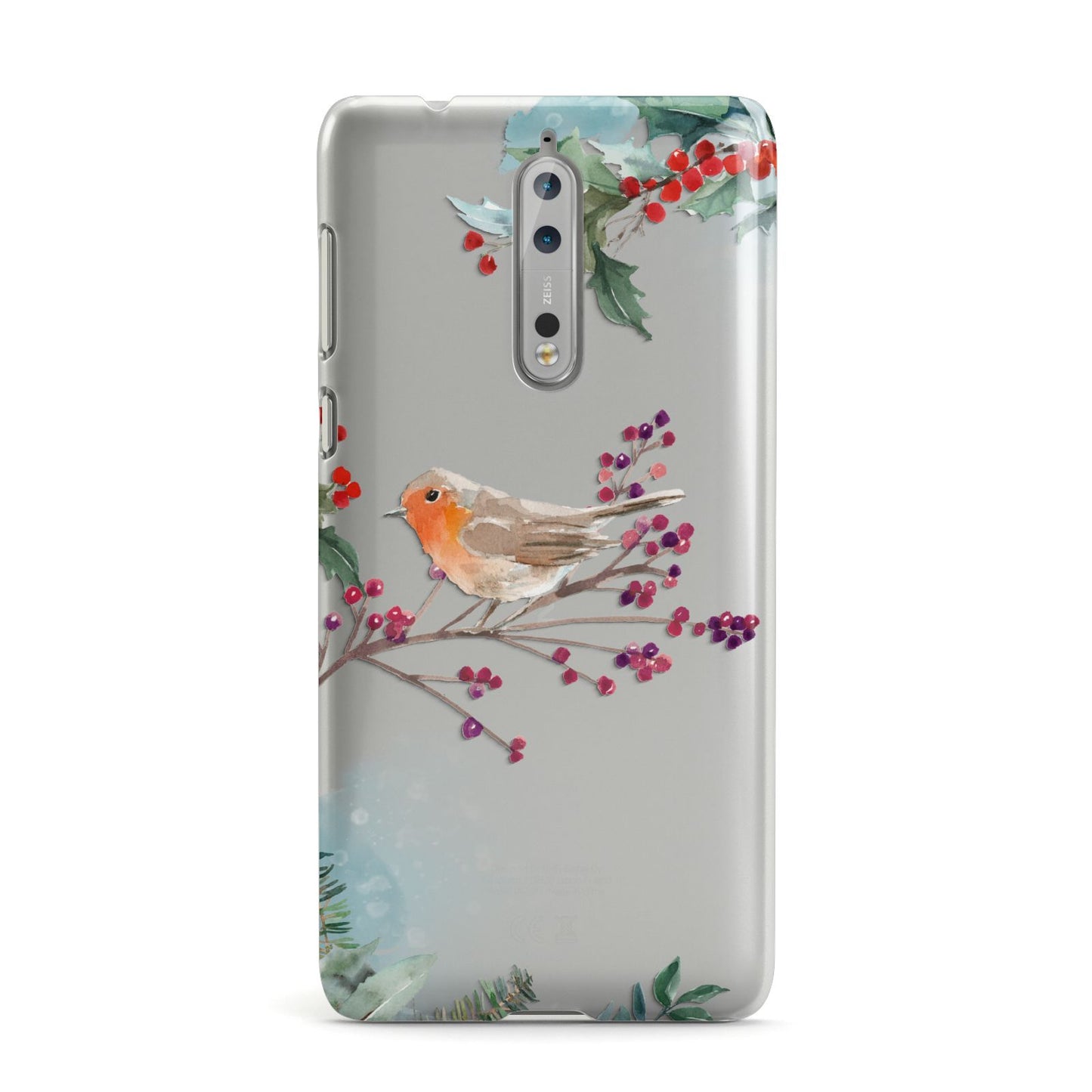 Christmas Robin Floral Nokia Case