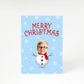 Christmas Snowman Face A5 Greetings Card