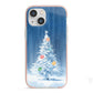 Christmas Tree iPhone 13 Mini TPU Impact Case with Pink Edges