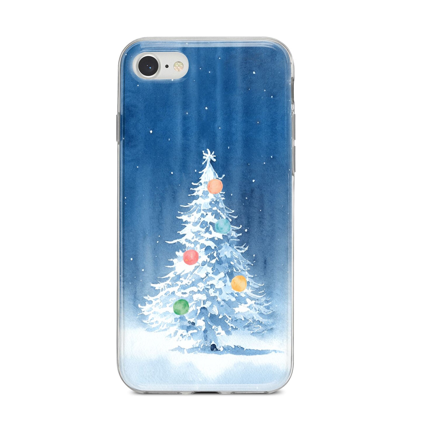 Christmas Tree iPhone 8 Bumper Case on Silver iPhone