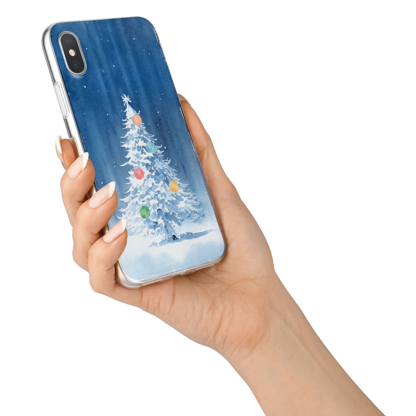 Christmas Tree iPhone X Bumper Case on Silver iPhone Alternative Image 2