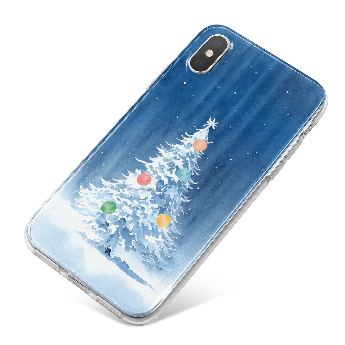 Christmas Tree iPhone X Bumper Case on Silver iPhone