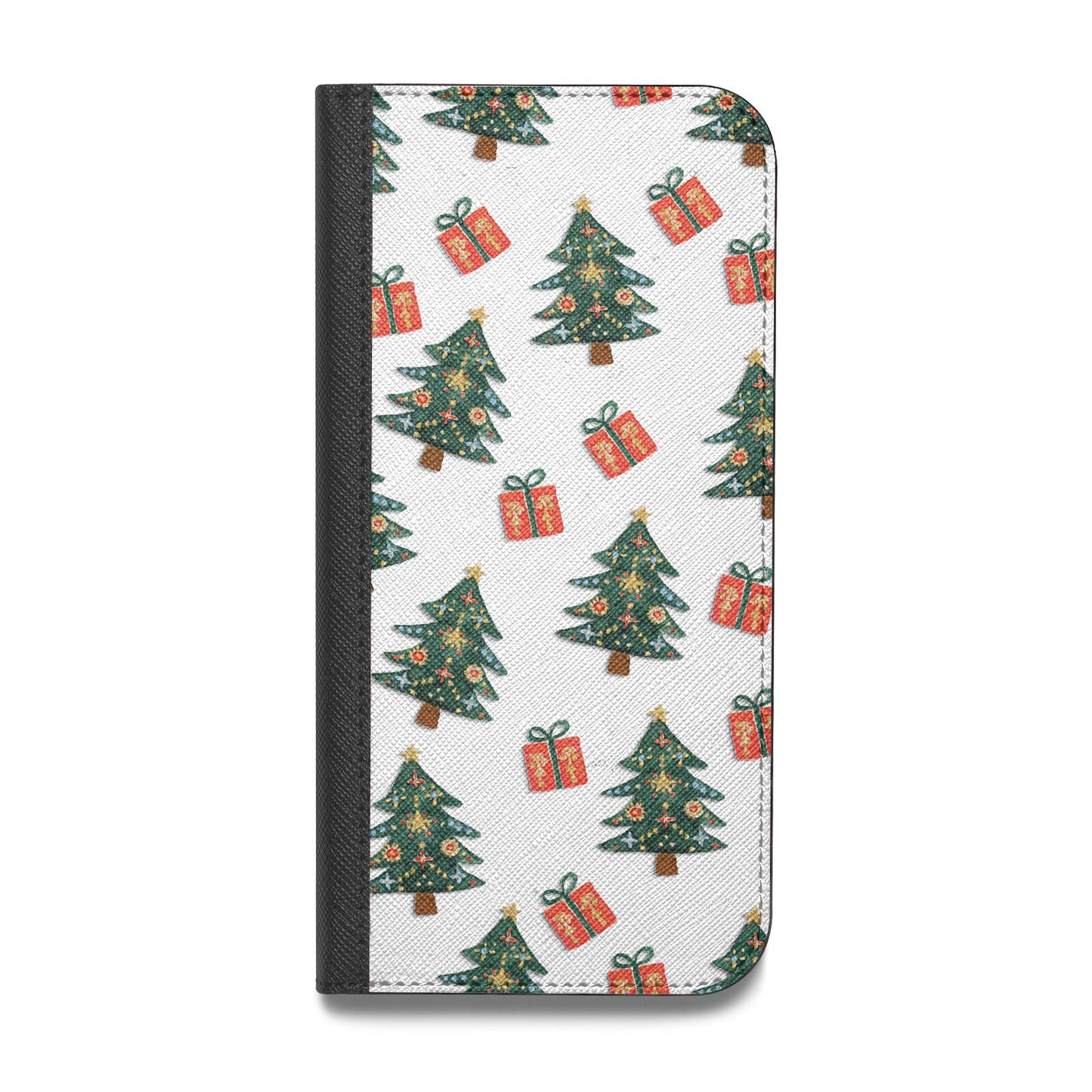 Christmas tree and presents Vegan Leather Flip Samsung Case
