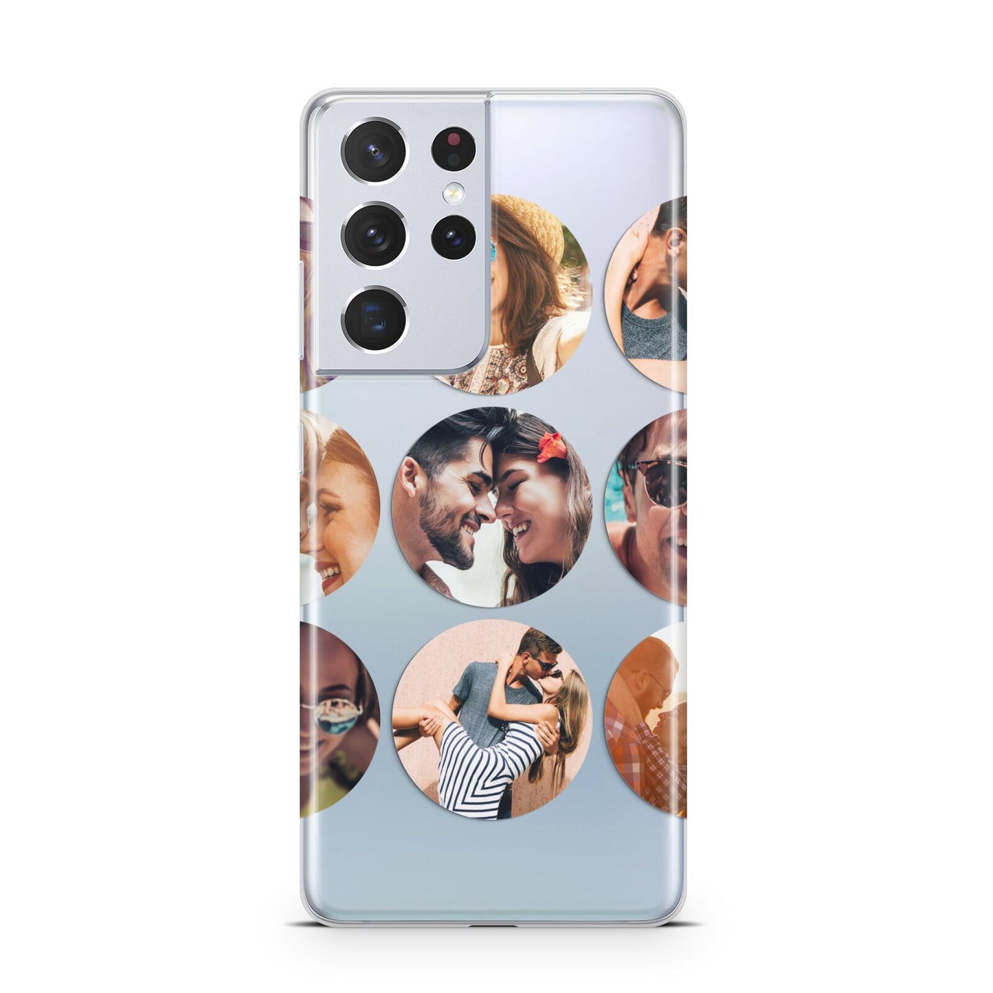 Circular Photo Montage Upload Samsung S21 Ultra Case