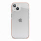 Clear iPhone 13 TPU Impact Case with Pink Edges