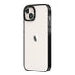 Clear iPhone 14 Plus Black Impact Case Side Angle on Silver phone