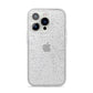 Clear iPhone 14 Pro Glitter Tough Case Silver