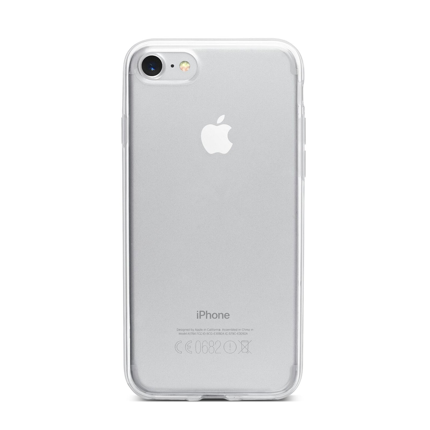Clear iPhone 7 Bumper Case on Silver iPhone