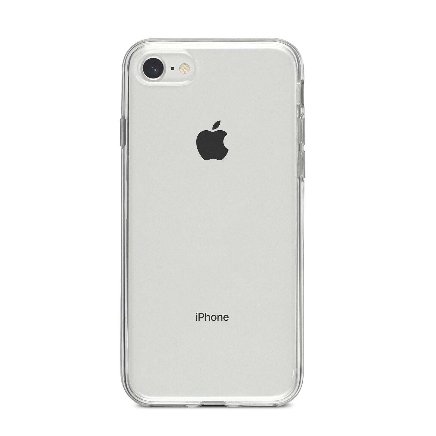 Clear iPhone 8 Bumper Case on Silver iPhone