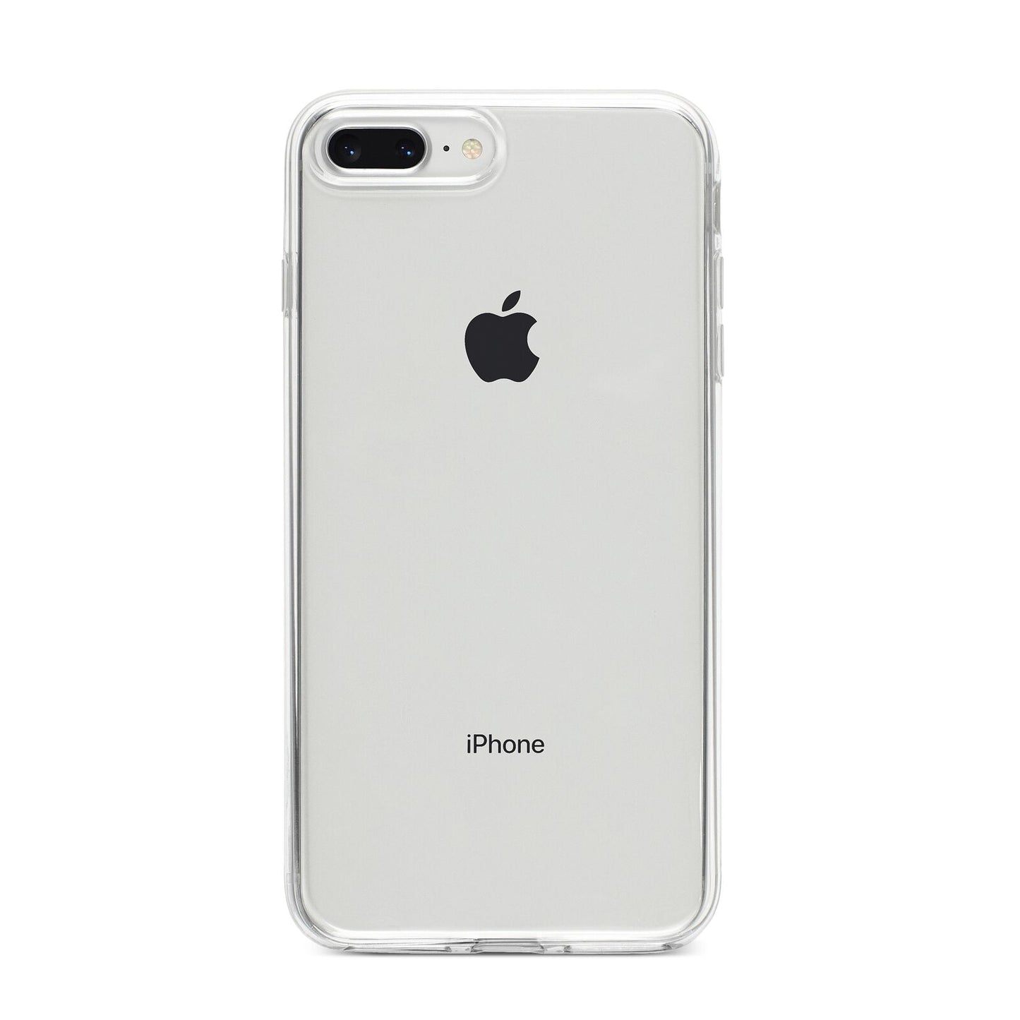 Clear iPhone 8 Plus Bumper Case on Silver iPhone