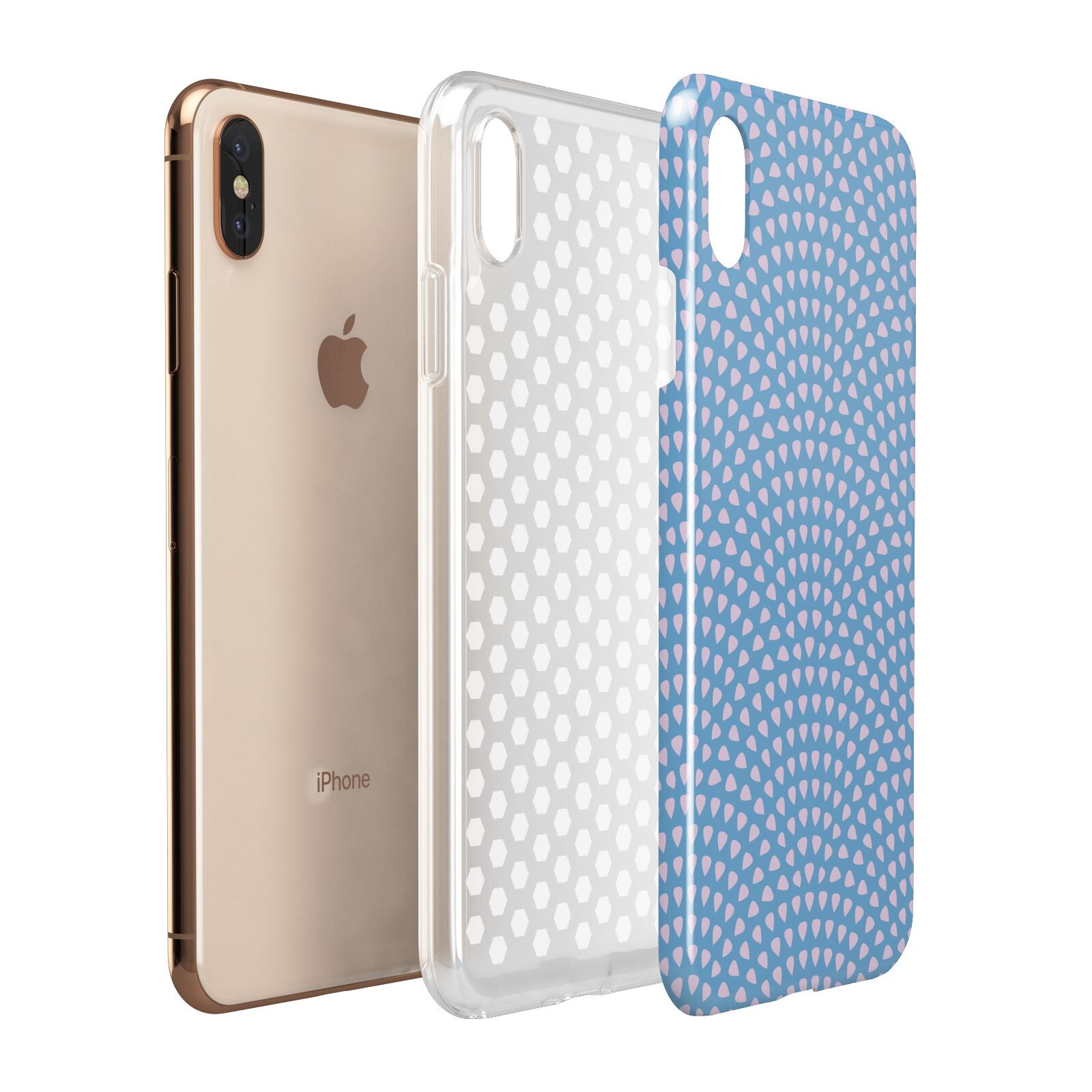 Coastal Pattern Apple iPhone Xs Max 3D Tough Case Expanded View