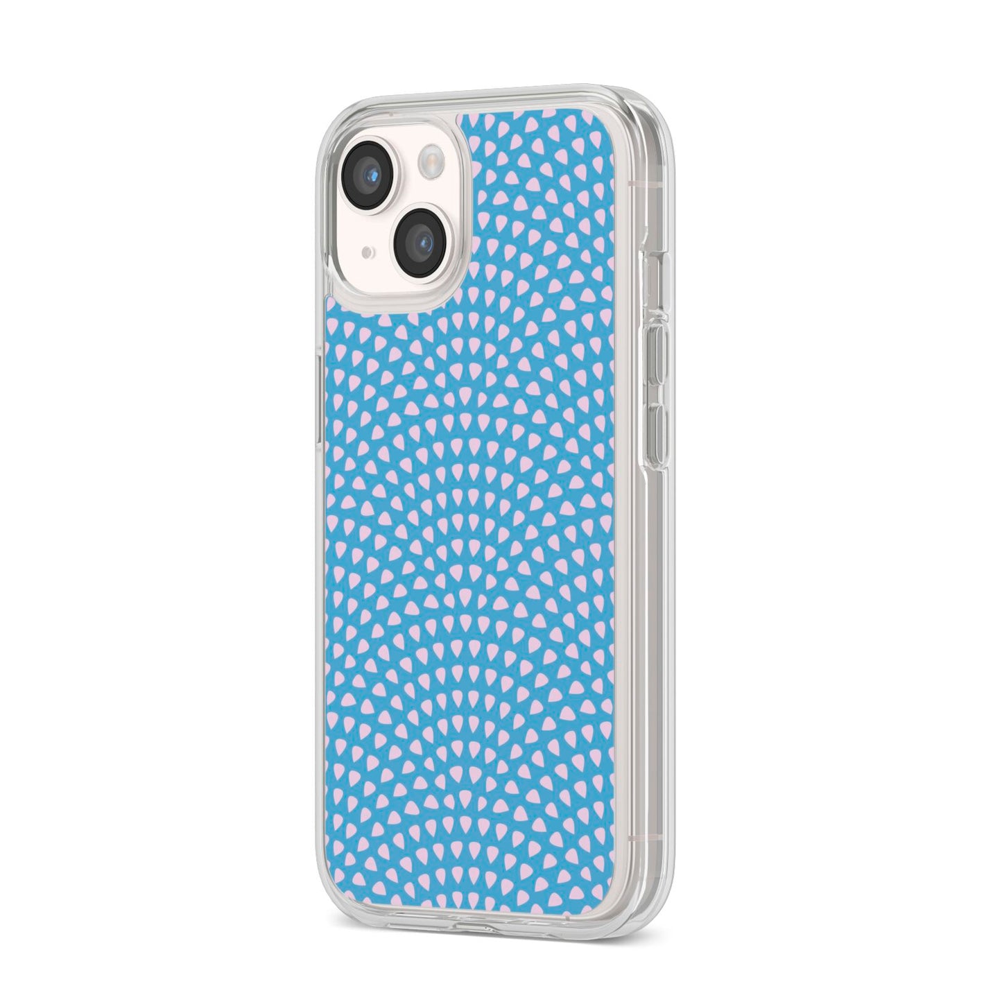 Coastal Pattern iPhone 14 Clear Tough Case Starlight Angled Image