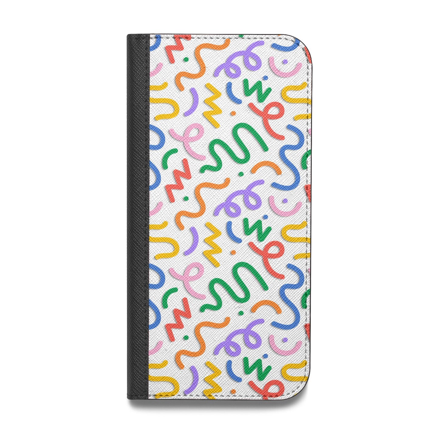 Colourful Doodle Vegan Leather Flip Samsung Case