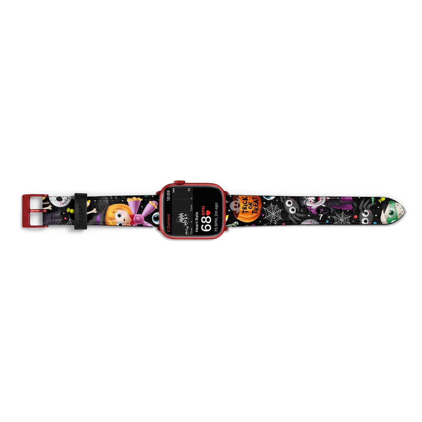Colourful Halloween Apple Watch Strap Size 38mm Landscape Image Red Hardware