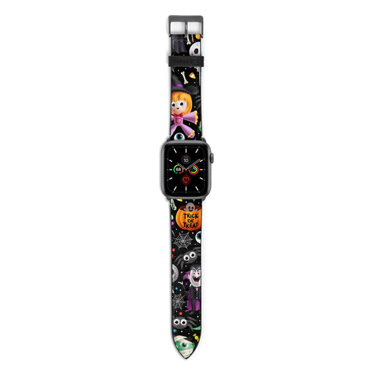 Colourful Halloween Apple Watch Strap with Space Grey Hardware