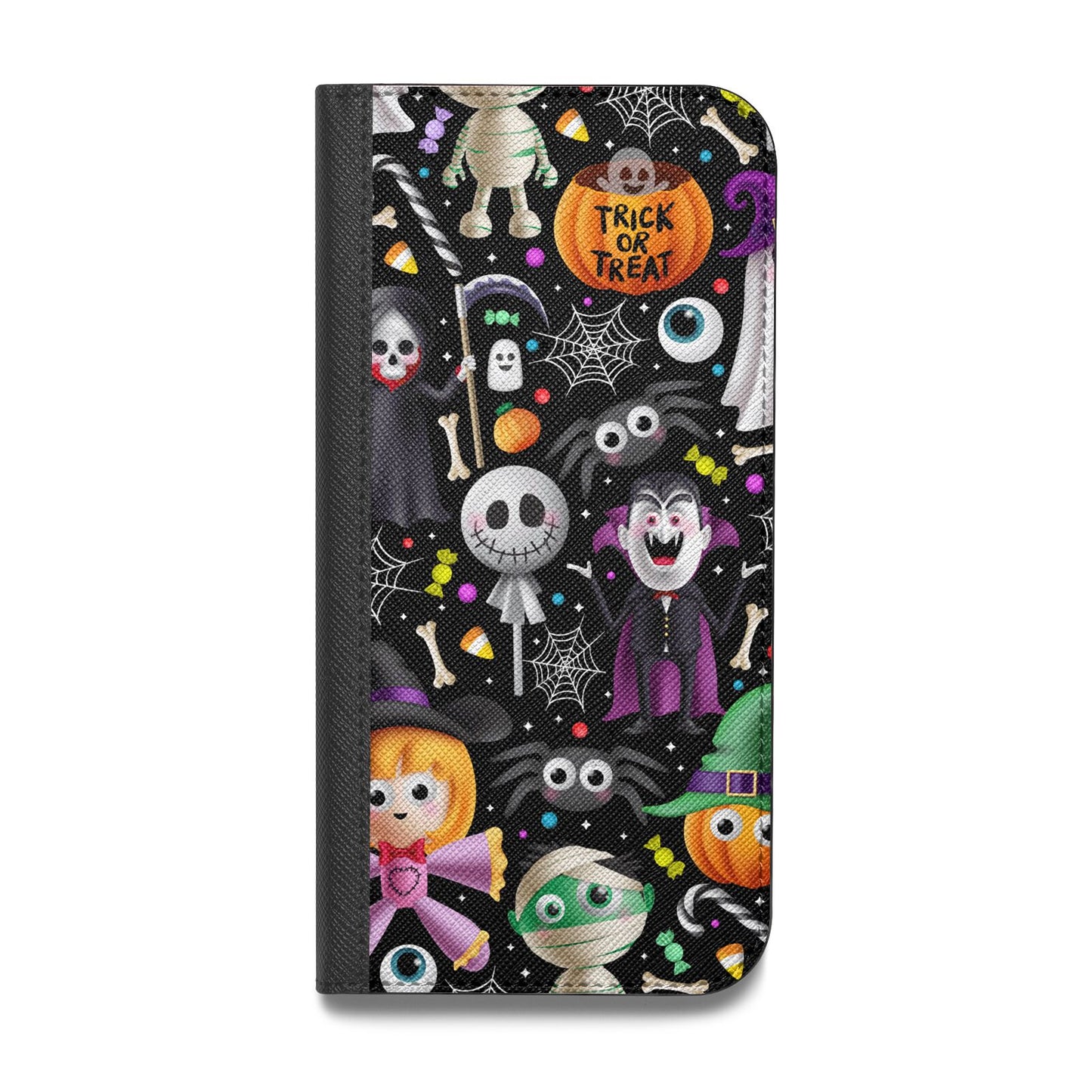 Colourful Halloween Vegan Leather Flip Samsung Case