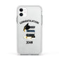 Congratulations Graduate Apple iPhone 11 in White with White Impact Case
