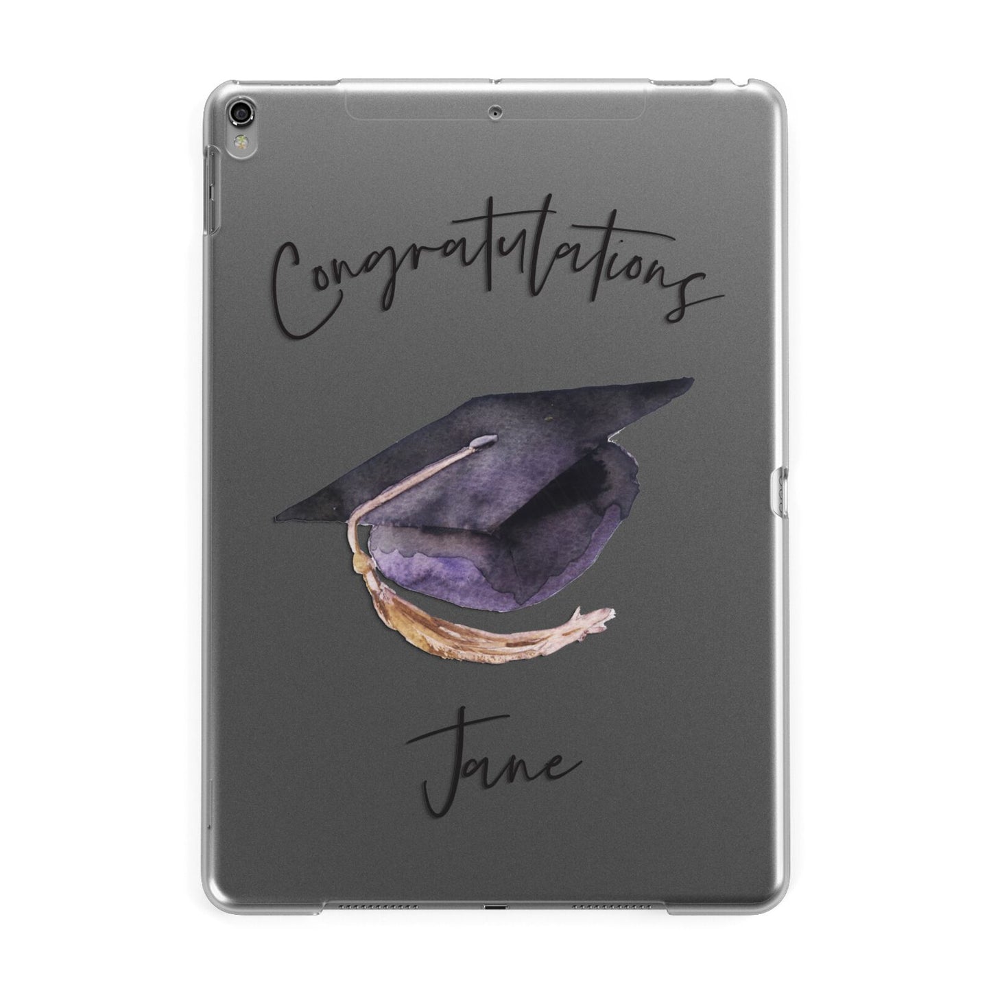 Congratulations Graduate Custom Apple iPad Grey Case