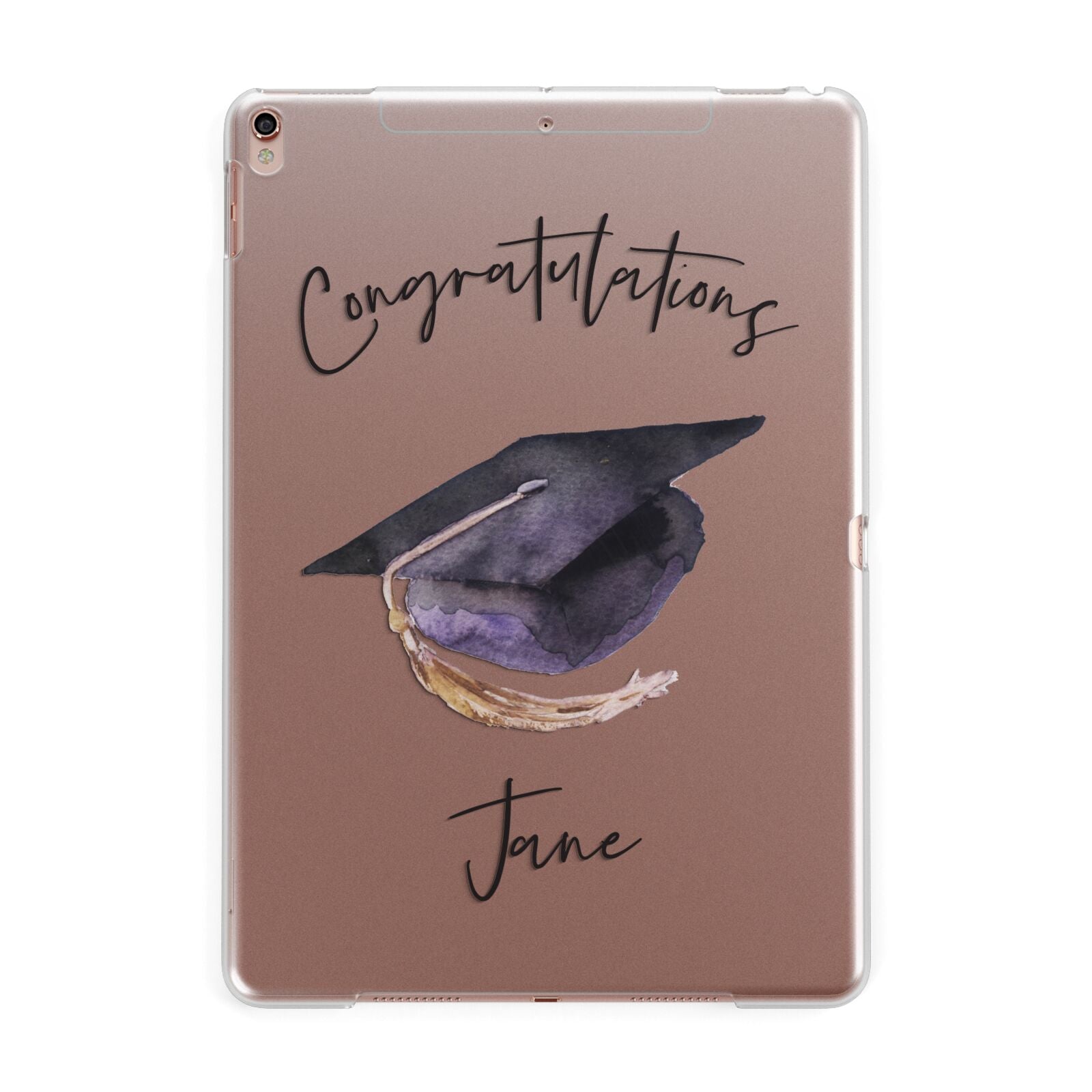 Congratulations Graduate Custom Apple iPad Rose Gold Case