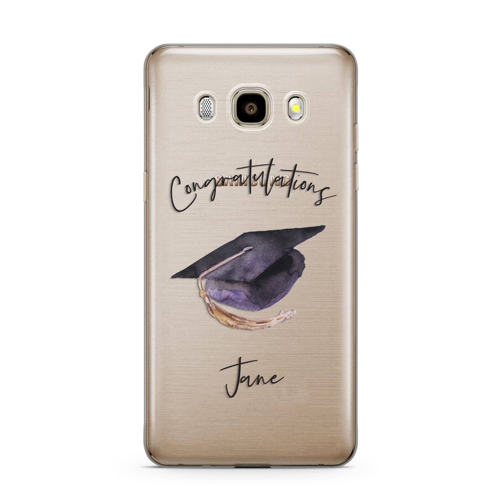 Congratulations Graduate Custom Samsung Galaxy J7 2016 Case on gold phone