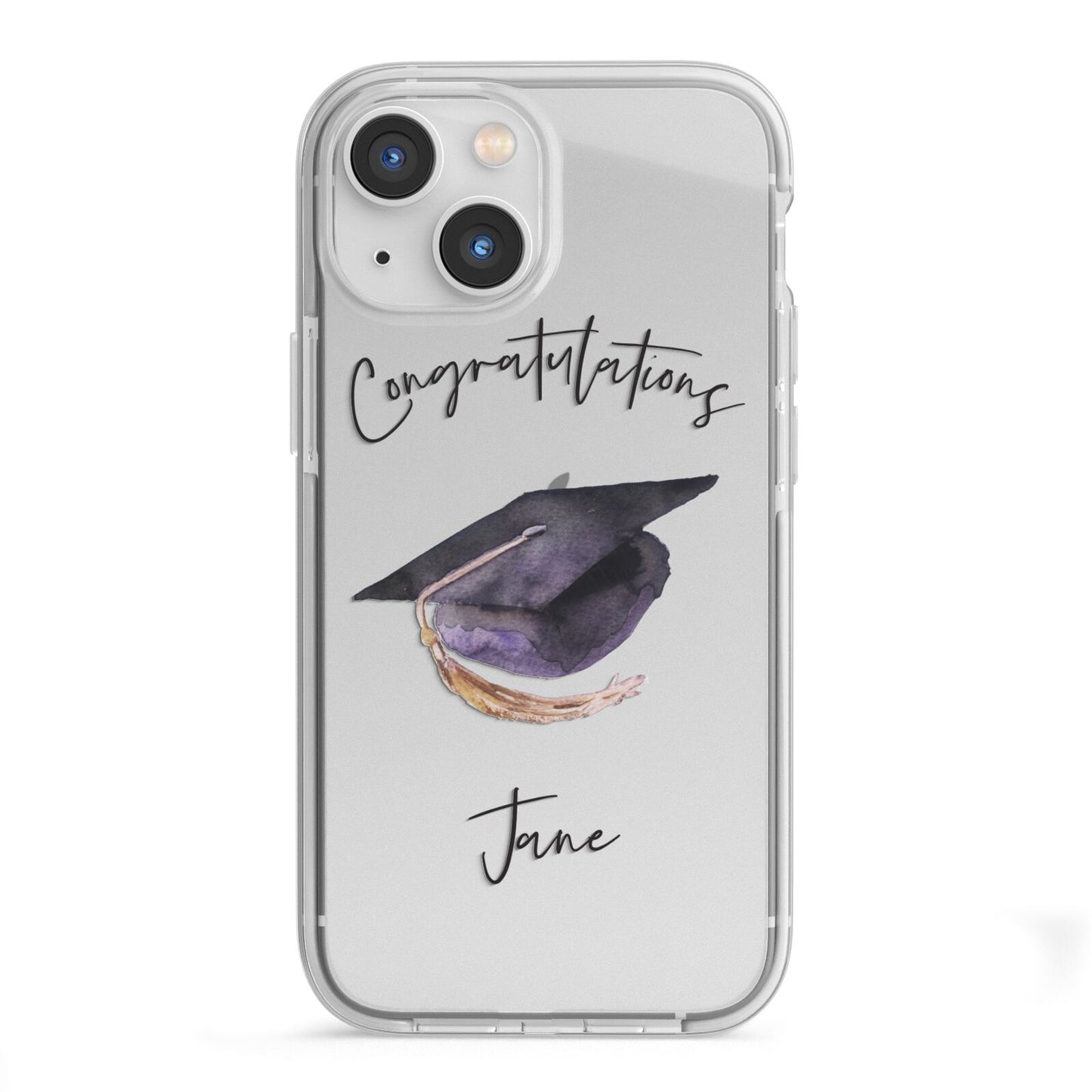 Congratulations Graduate Custom iPhone 13 Mini TPU Impact Case with White Edges