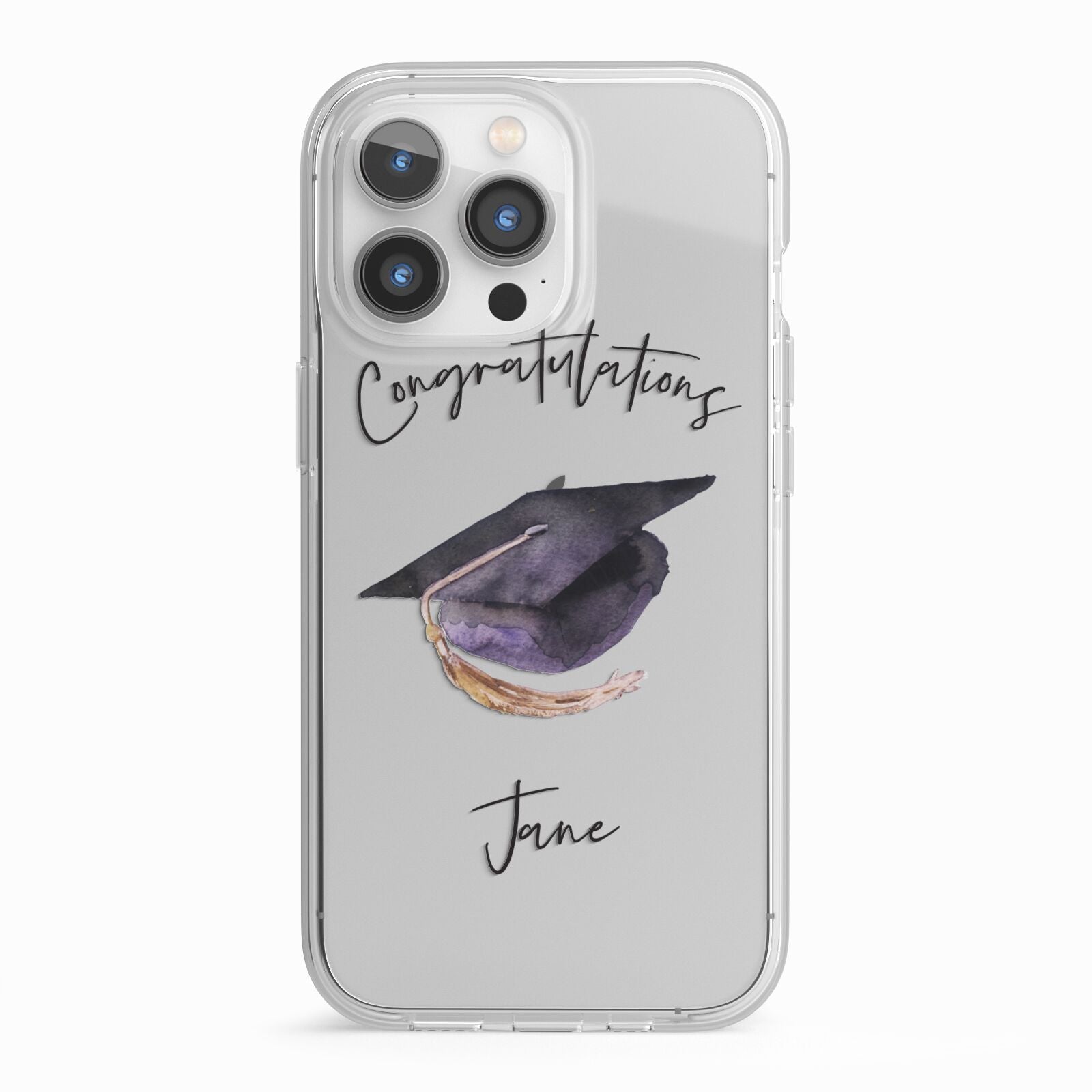 Congratulations Graduate Custom iPhone 13 Pro TPU Impact Case with White Edges
