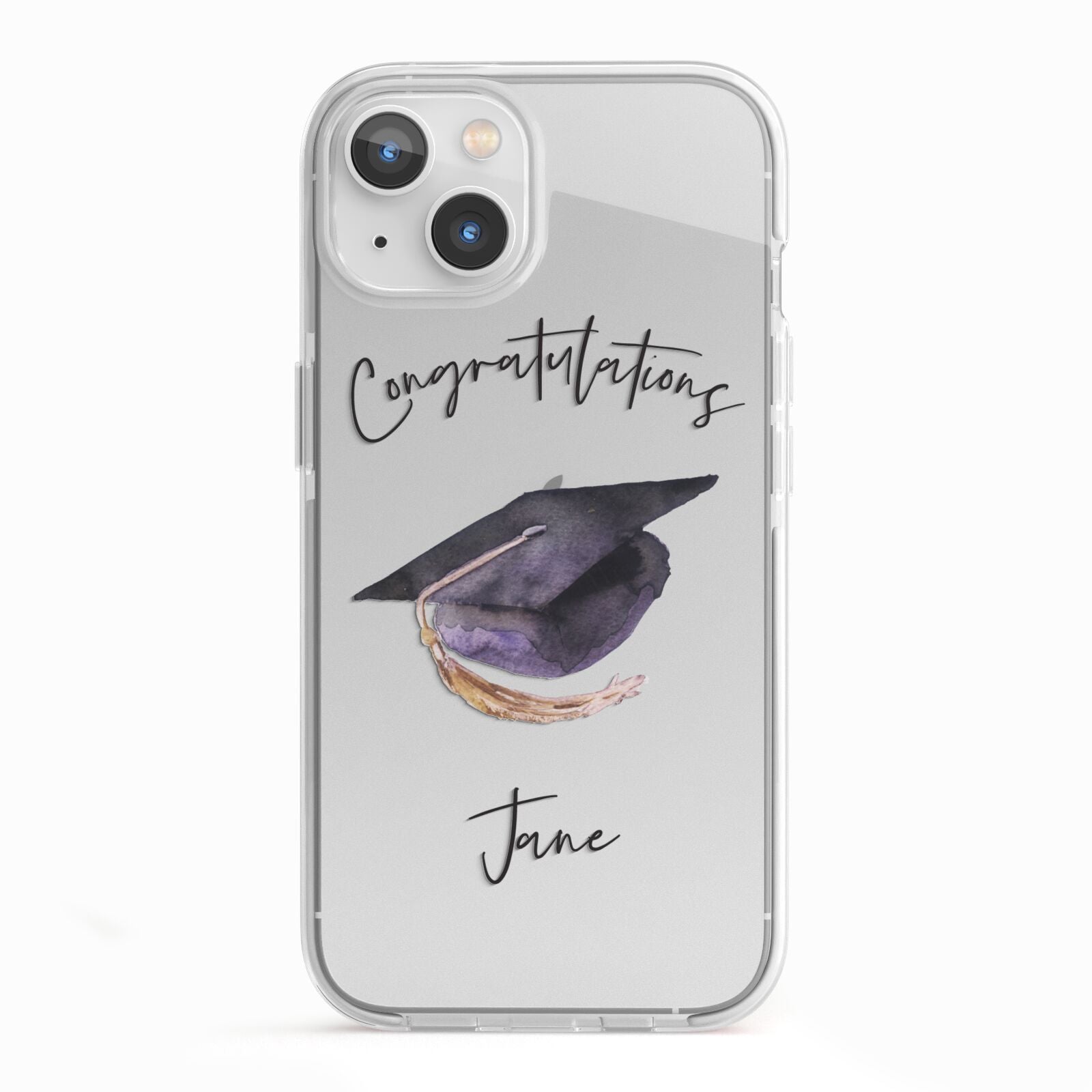 Congratulations Graduate Custom iPhone 13 TPU Impact Case with White Edges