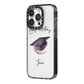 Congratulations Graduate Custom iPhone 14 Pro Black Impact Case Side Angle on Silver phone
