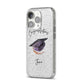 Congratulations Graduate Custom iPhone 14 Pro Glitter Tough Case Silver Angled Image