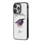 Congratulations Graduate Custom iPhone 14 Pro Max Black Impact Case Side Angle on Silver phone