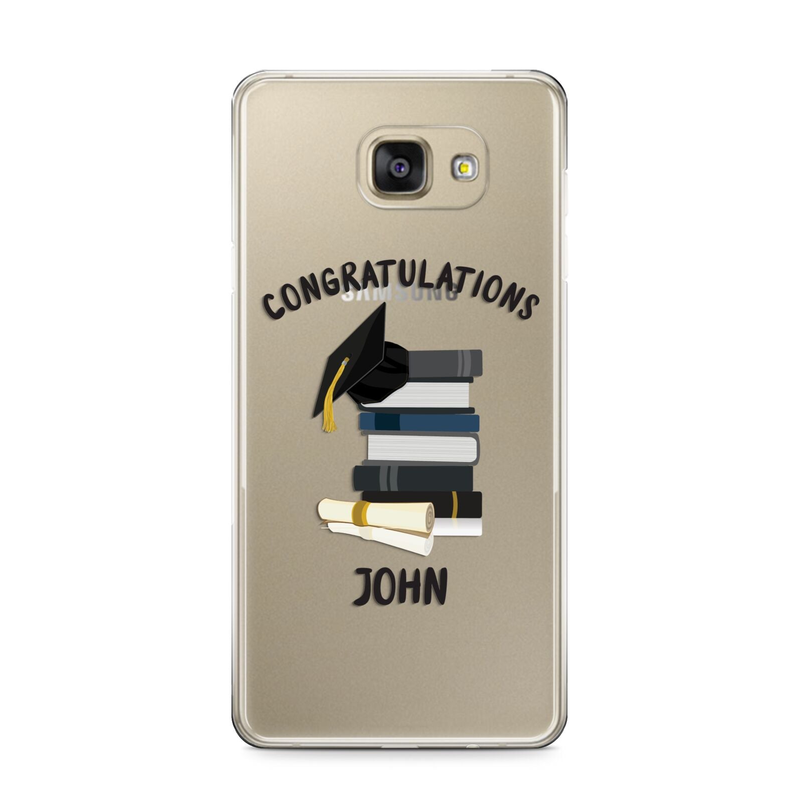 Congratulations Graduate Samsung Galaxy A9 2016 Case on gold phone