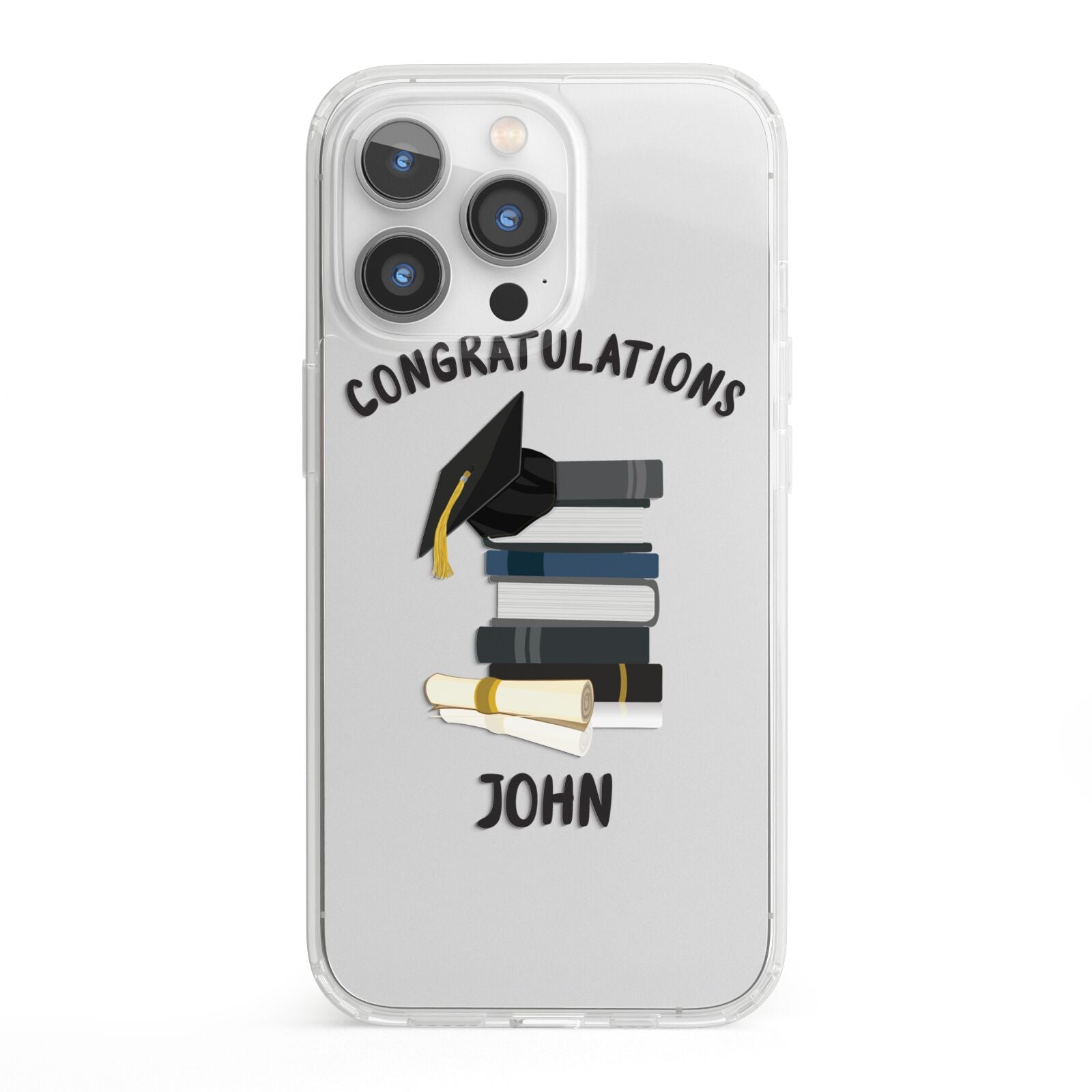 Congratulations Graduate iPhone 13 Pro Clear Bumper Case