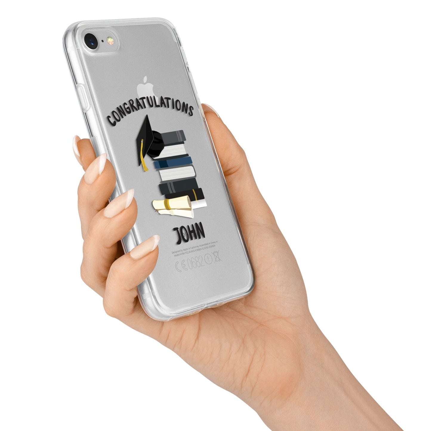 Congratulations Graduate iPhone 7 Bumper Case on Silver iPhone Alternative Image