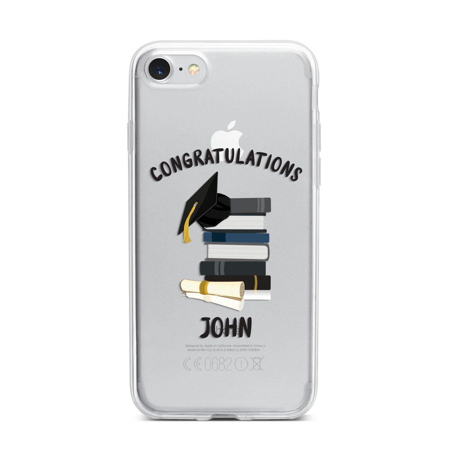 Congratulations Graduate iPhone 7 Bumper Case on Silver iPhone