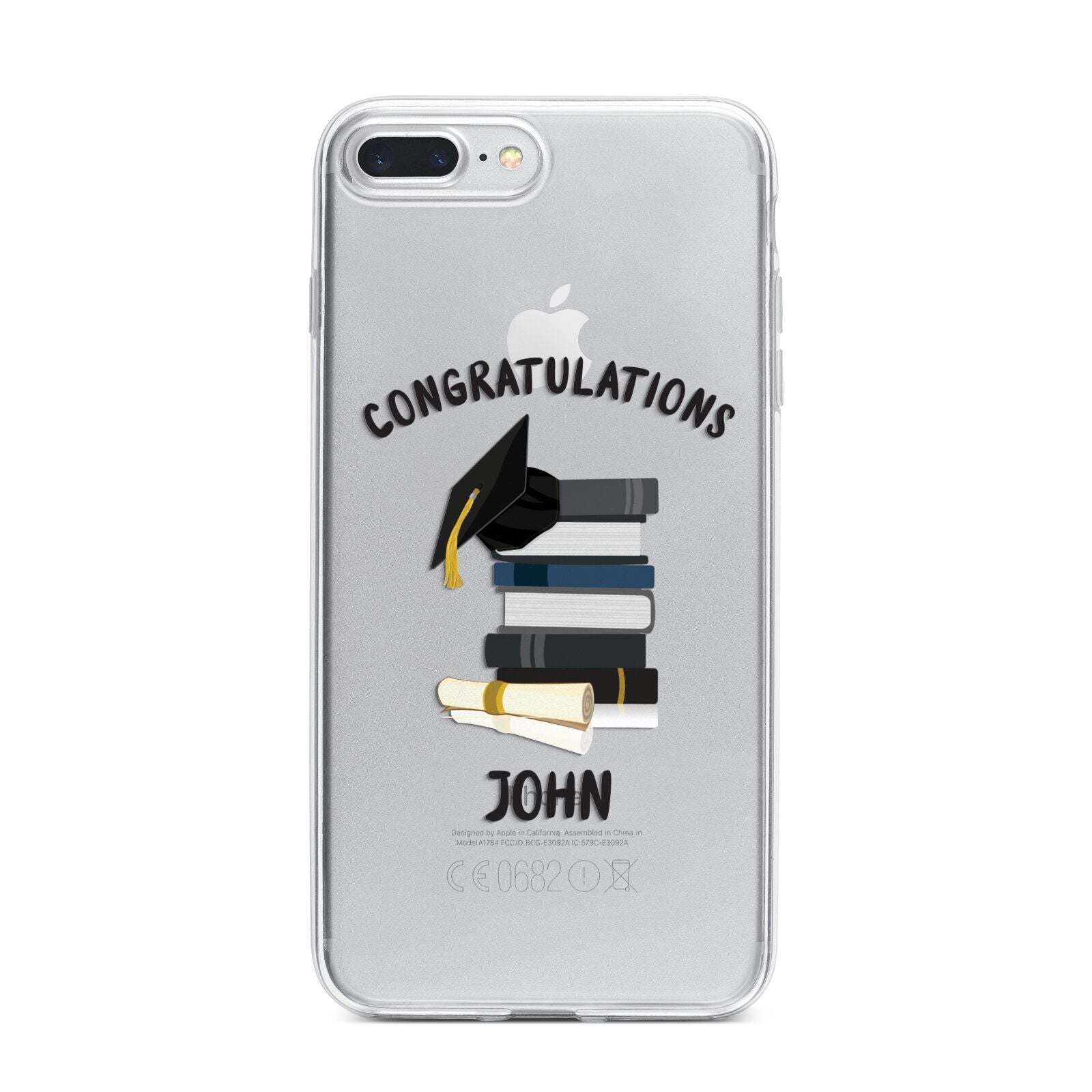 Congratulations Graduate iPhone 7 Plus Bumper Case on Silver iPhone