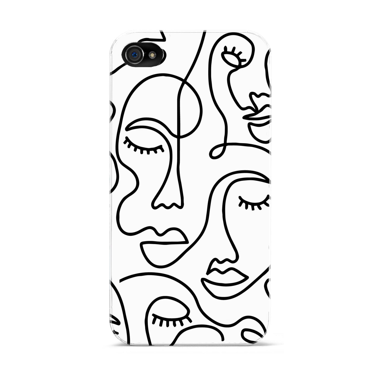 Continuous Abstract Face Apple iPhone 4s Case