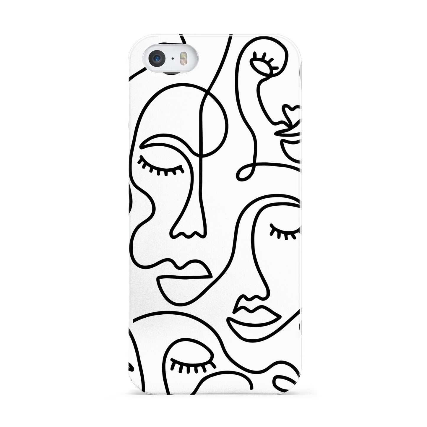 Continuous Abstract Face Apple iPhone 5 Case