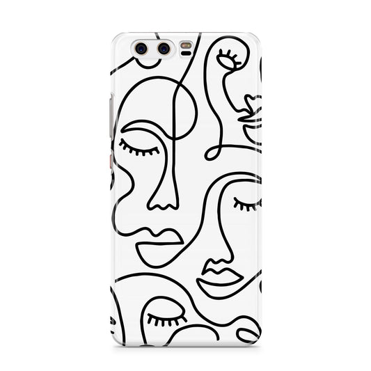Continuous Abstract Face Huawei P10 Phone Case