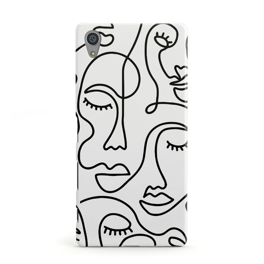 Continuous Abstract Face Sony Xperia Case