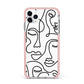 Continuous Abstract Face iPhone 11 Pro Max Impact Pink Edge Case