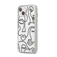 Continuous Abstract Face iPhone 14 Plus Glitter Tough Case Starlight Angled Image