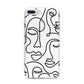 Continuous Abstract Face iPhone 7 Plus Bumper Case on Silver iPhone