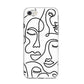 Continuous Abstract Face iPhone 8 Bumper Case on Silver iPhone