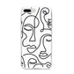 Continuous Abstract Face iPhone 8 Plus Bumper Case on Silver iPhone