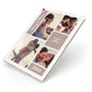 Couples Valentine Photo Collage Personalised Apple iPad Case on Gold iPad Side View