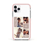 Couples Valentine Photo Collage Personalised Apple iPhone 11 Pro in Silver with Pink Impact Case