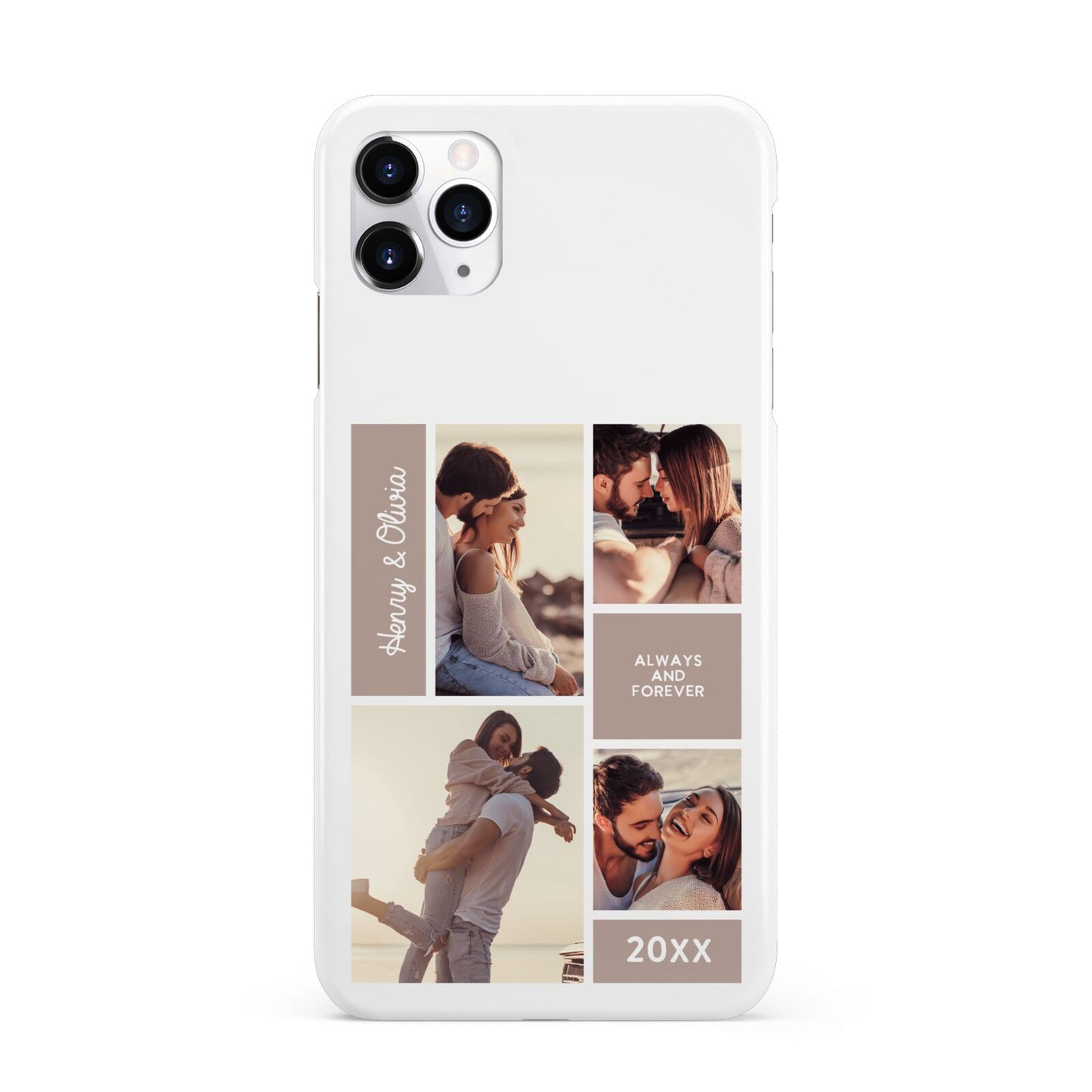 Couples Valentine Photo Collage Personalised iPhone 11 Pro Max 3D Snap Case