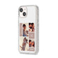 Couples Valentine Photo Collage Personalised iPhone 14 Glitter Tough Case Starlight Angled Image