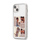 Couples Valentine Photo Collage Personalised iPhone 14 Plus Glitter Tough Case Starlight Angled Image